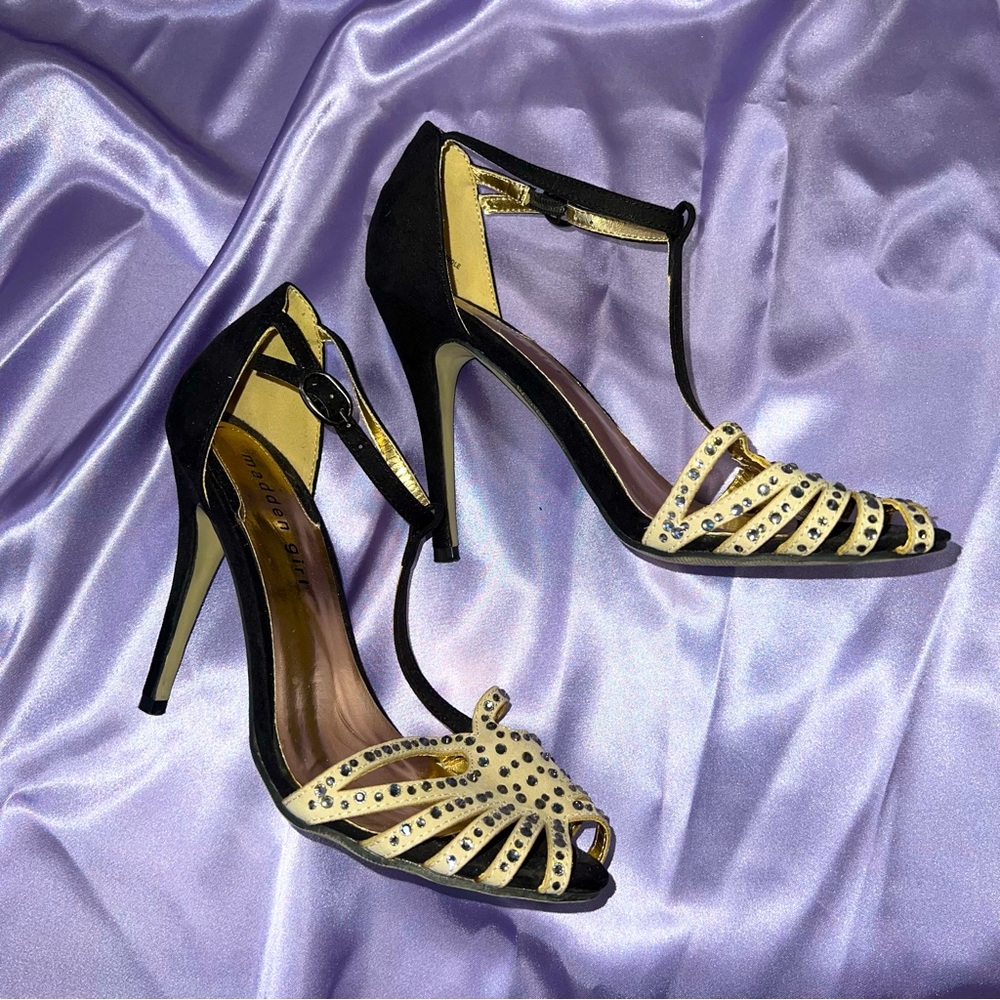 T-strap Madden Girl gem heels
